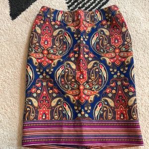 Floral pencil skirt